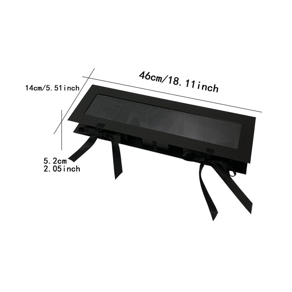 Grad Empty Flower Box Container Rectangular Versatile Fillable Letters for Anniversary Parties Birthday Wedding Chocolate