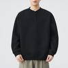 HaoZhi Men's Henley Collar Long Sleeve Hoodie, Casual Autumn/Winter Jacket