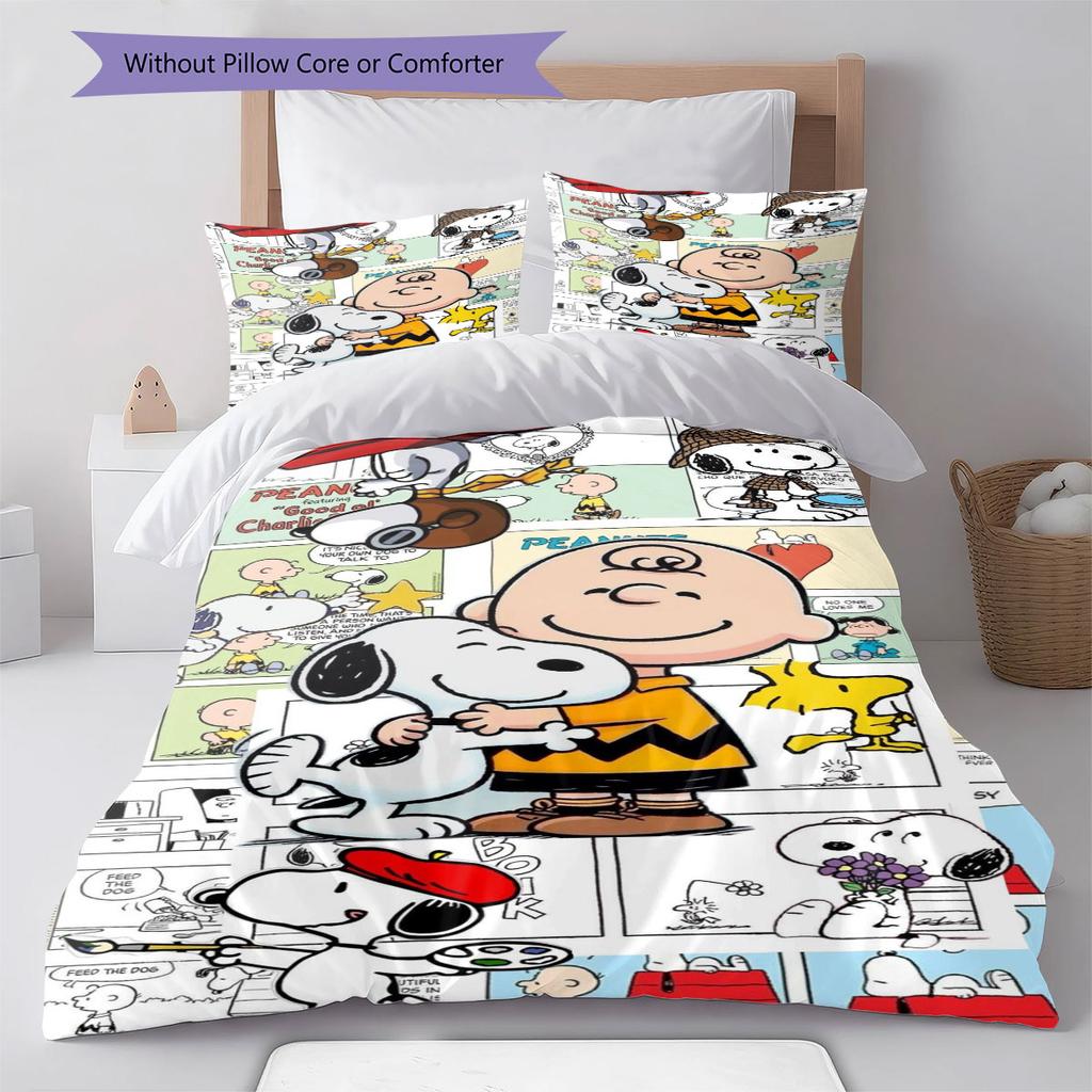 Snoopy Family Portrait Comfortable and Warm Bedding Set The Perfect Choice for Decorating Your Bedroom and Creating A Happy Home