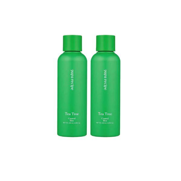 Papa Recipe Tea Tree Control Skin (200ml)  2-Pack Set - Oil Control & Soothing Toner