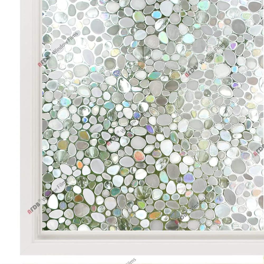 Sichtschutzfolie für Fenster, dekorativer Papieraufkleber, nicht klebend, Spitzenblumen-Aufkleber, für Zuhause und Büro, statisch haftende Glasfolie, Breite 90 cm