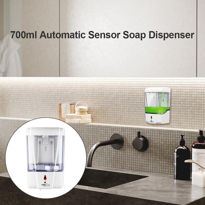 700ml Automatic Battery Powered Liquid Soap Dispenser Public Smart Sensor for Hand Washing for Kitchen Bathroom Accessories Set | Liquid Soap Dispense