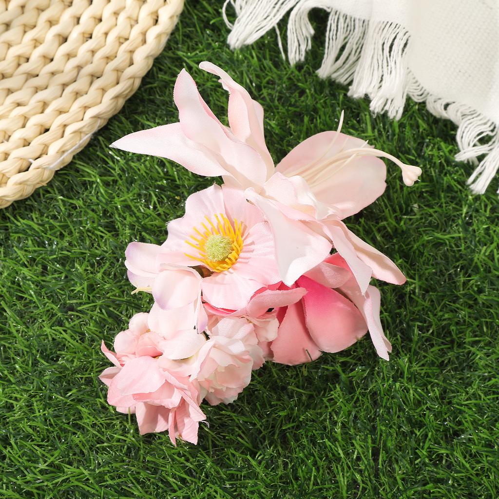 AWAYTR Korean Simulation Flower Hair Clip Bohemian Duckbill Clip Cloth Girl Hair Clip Headdress Barrettes Flowers Hairpin Women
