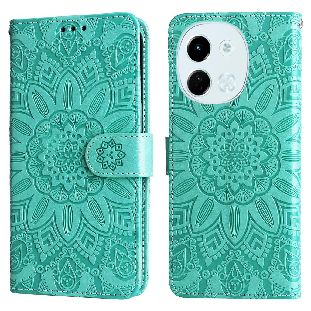 For TECNO Spark 30 5G/Pova 6 Neo 5G Case Sunflower Imprint Leather Wallet Phone Cover