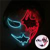 LED Ręcznie malowana Maska Halloween Karnawał Bal maskowy Cosplay Horror Akcesorium Męska Maska Dziwna Maska na twarz Świecąca Maska Disfraz