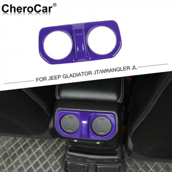 Interior Rear Armrest air Vent Outlet AC Decor Trim for Jeep Wrangler JL& JT 18+