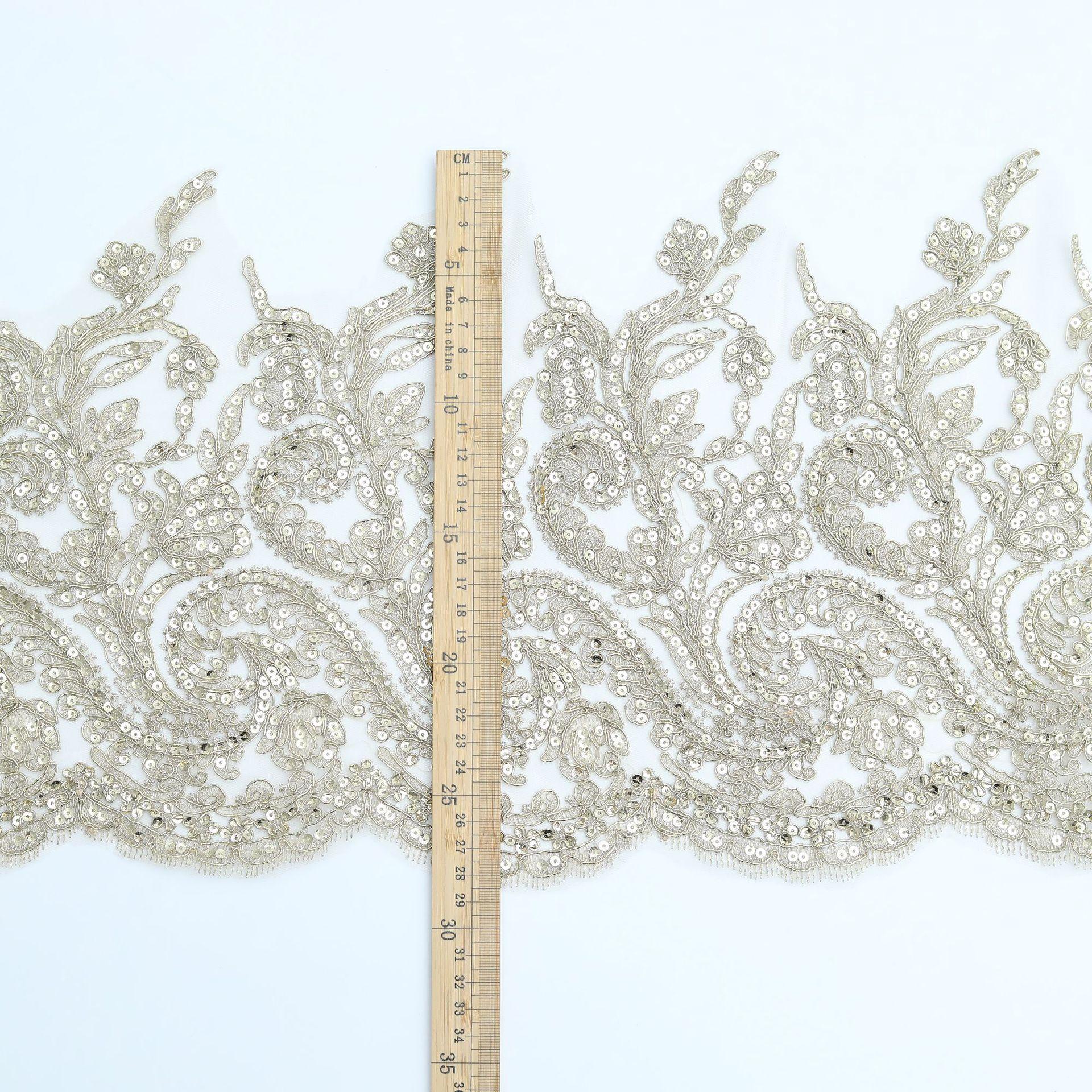 

Золотая кость веревка сетка низ машина кость бисер кружево 28 см машина кость сетка пряжа бисер кружево вышивка кружево аксессуары pure gold/36CM