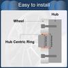 INFINAUTO Hub Centric Ring 100mm OD 93.1mm ID Car Wheel Hub Ring Aluminum Alloy Silver Tone 4pcs