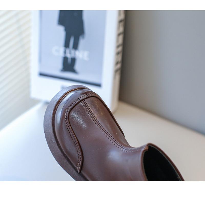 Moda retro nuevas botas para niños otoño e invierno tesoro de mujer botines zapatos de algodón de terciopelo