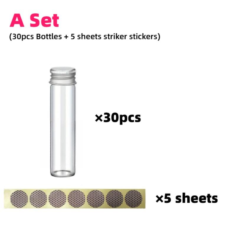 

30/50pcs Vintage Glass Match Holders and Striker Stickers Glass Match Jars for Wedding Bridal Shower Party Favors Guests Gifts