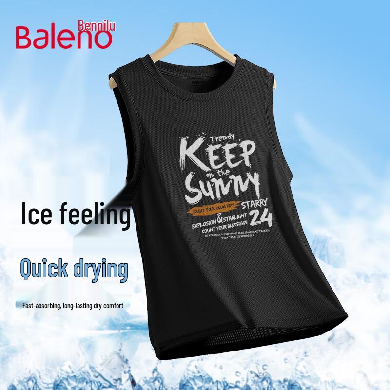 Baleno Men's Ice Silk Mesh Sleeveless T-shirt