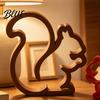 Decorative Figurines for Entrance Hall 3D Printed Squirrel Figurine, Minimalist Statue, Hollow Animal Ornament Living Lightweight PLA Art Ornaments