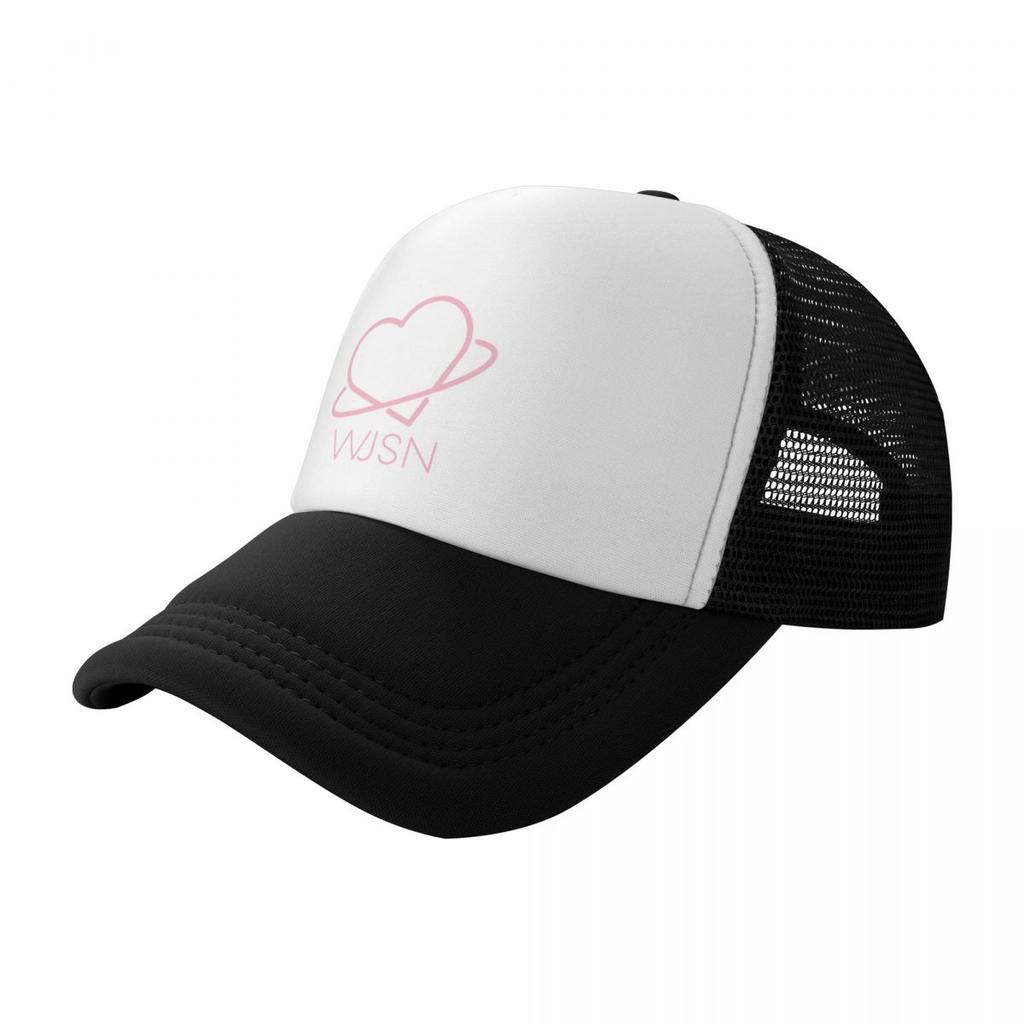 Wjsn Pink Logo Baseball Cap Foam Party Hat Beach Bag   Womens S Mens