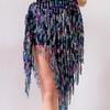 Sequins Sequin Fringed Skirts Bohemian Belly Dance Belt Dancer Dancer Skirt  Women
