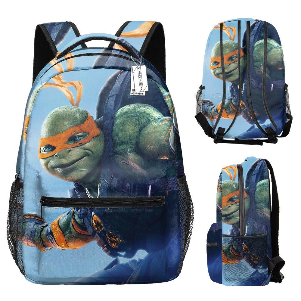 3 Piece School Backpack Set for Students Large Capacity Oxford Cloth Schoolbag with Shoulder Strap and Pencil Case