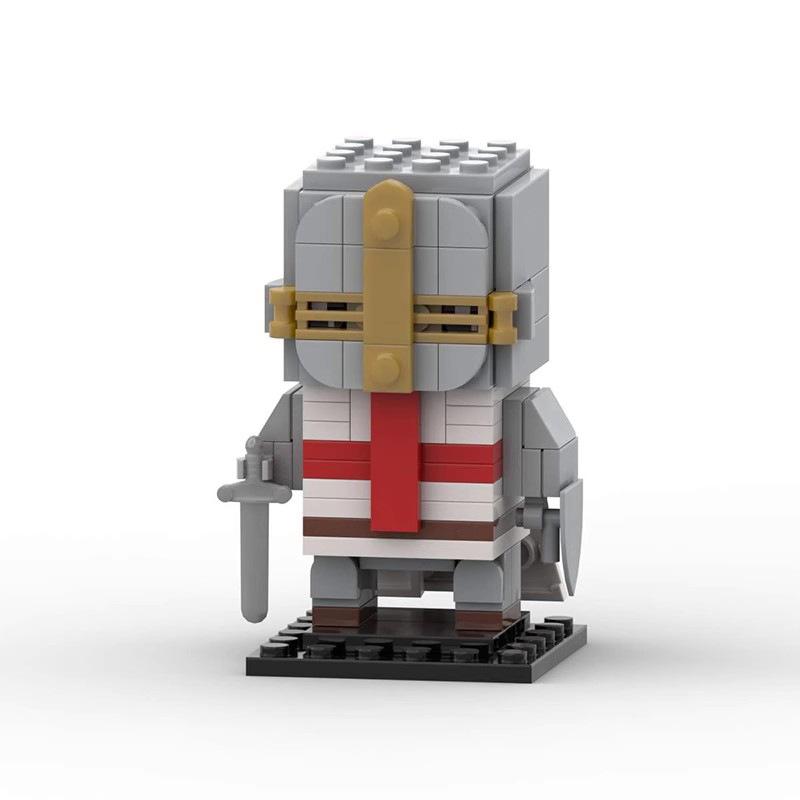 MOC Building Blocks Crusader Knight Minifigure Educational Assembly Creative 3D Figurine Decoration Gift