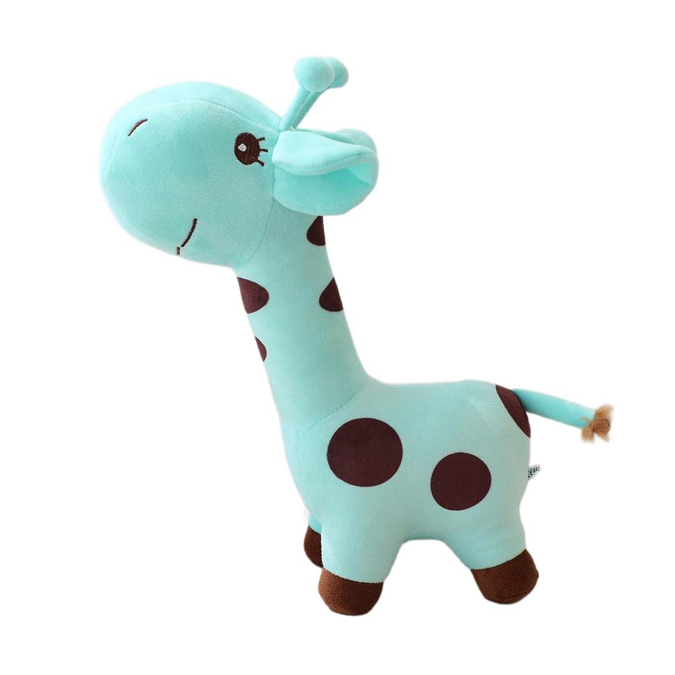 Cute Standing Giraffe Stuffed Doll Colorful Happy Cartoon Plush Toy Appeasing Animal Xmas Gift