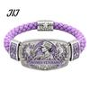Leichtes Blumen-Armband Walk in Faith Geflochtenes Armband für Damen, Friedensvogel Geschenk Ehefrau Mutter Emaille-Armband, Inspirierendes Christliches Religiöses