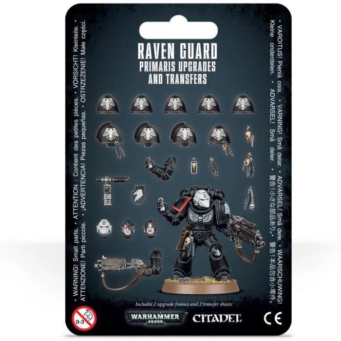 Figurine Games Workshop Warhammer 40k - Raven Guard Primaris Upgrades & Transfers - 44 Pièces - Noir