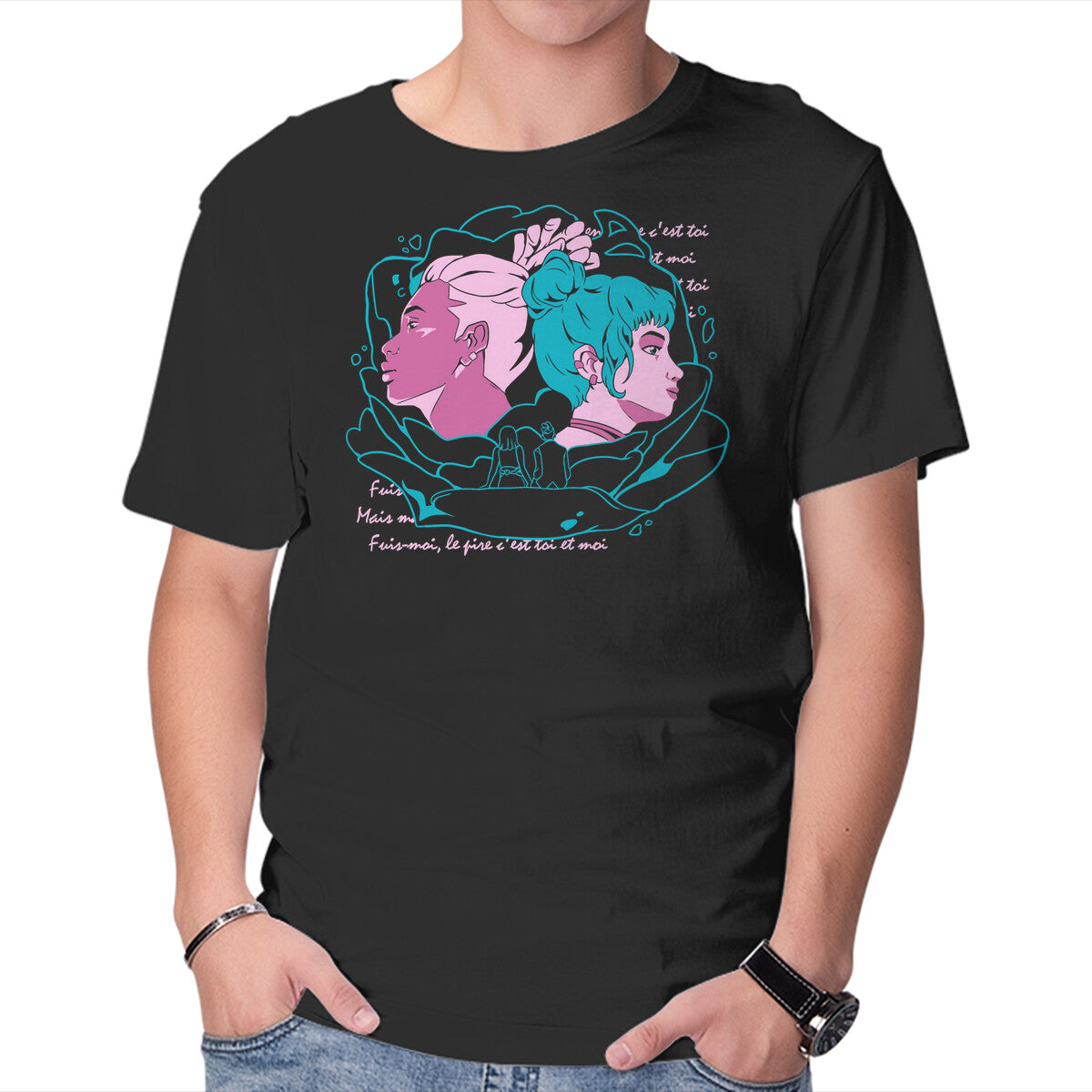 Unisex Crew Neck T-Shirt Jinx And Ekko Graphic Short Sleeve Casual Tee S