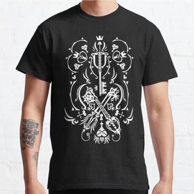 Nadměrná velikost S-3XL Kingdom Hearts Potištěné tričko Pánské topy Módní oblečení Trička