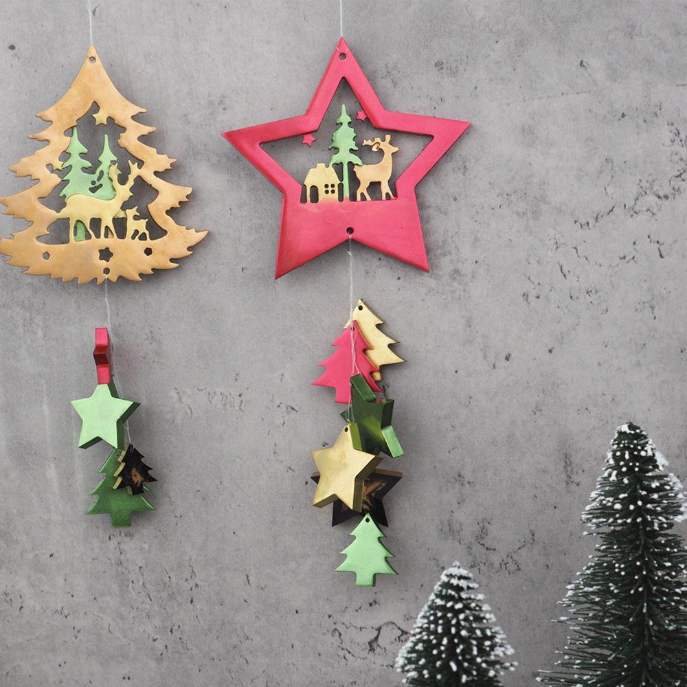 Ornament Christmas Tree Silicone Molds Merry Christmas Resin Mould Christmas Hanging Pendant Mold