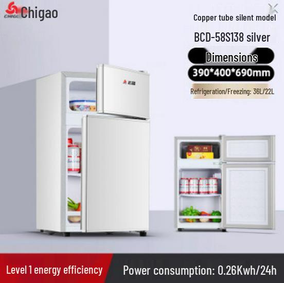 Mini Frigorifero a Doppia Porta ad Alta Efficienza Energetica di Prima Classe per Dormitori, Uffici e Piccoli Spazi