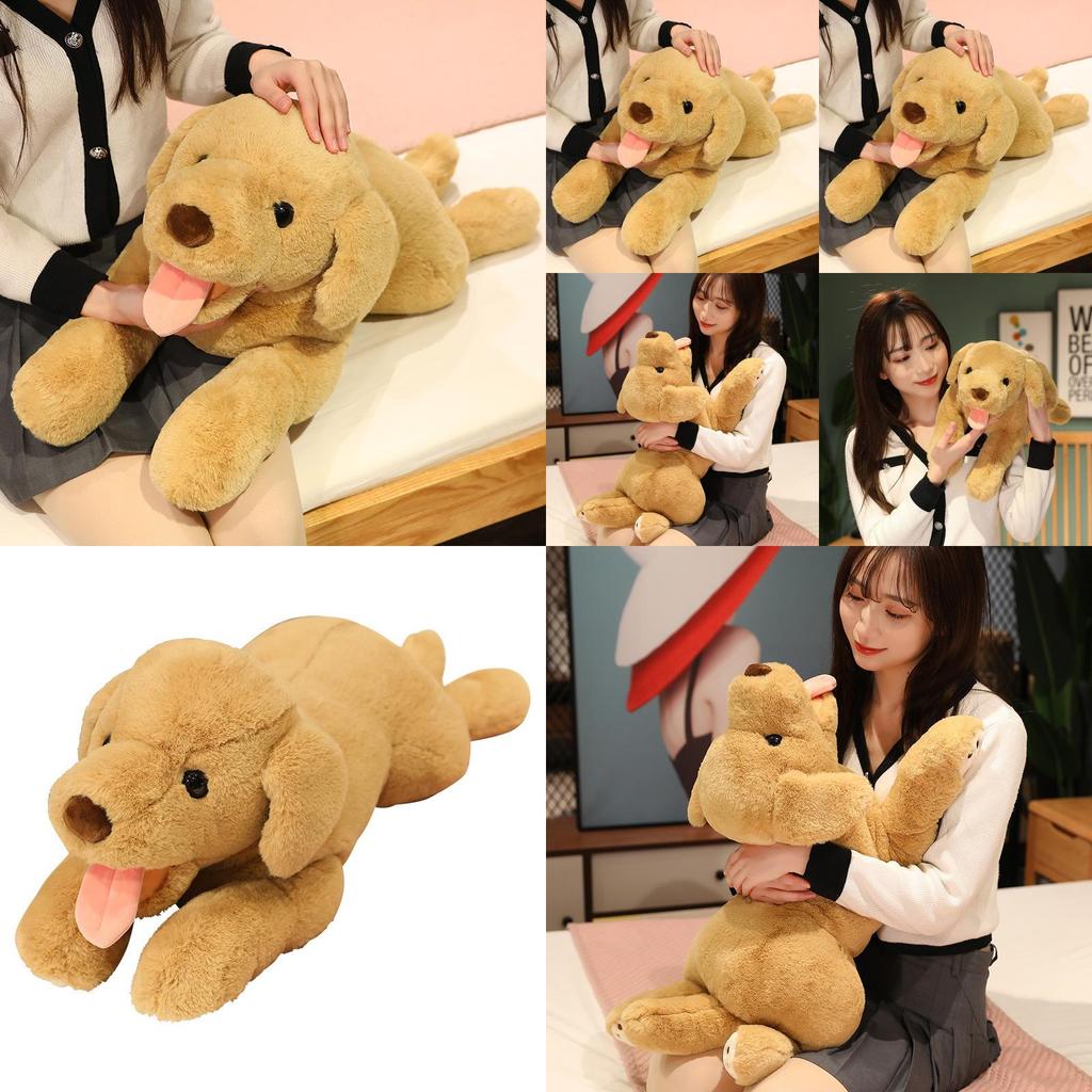 Plush Labrador Dog Toy With Prone Posture Design For Children And Sleep Comfort
