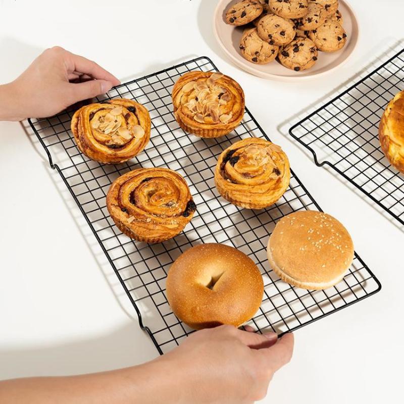 Nerezový chladicí rošt na chléb, sušenky, dorty, odkapávací rošt, chladicí mřížka, plech na pečení, domácí pekařské náčiní, kuchyňské doplňky