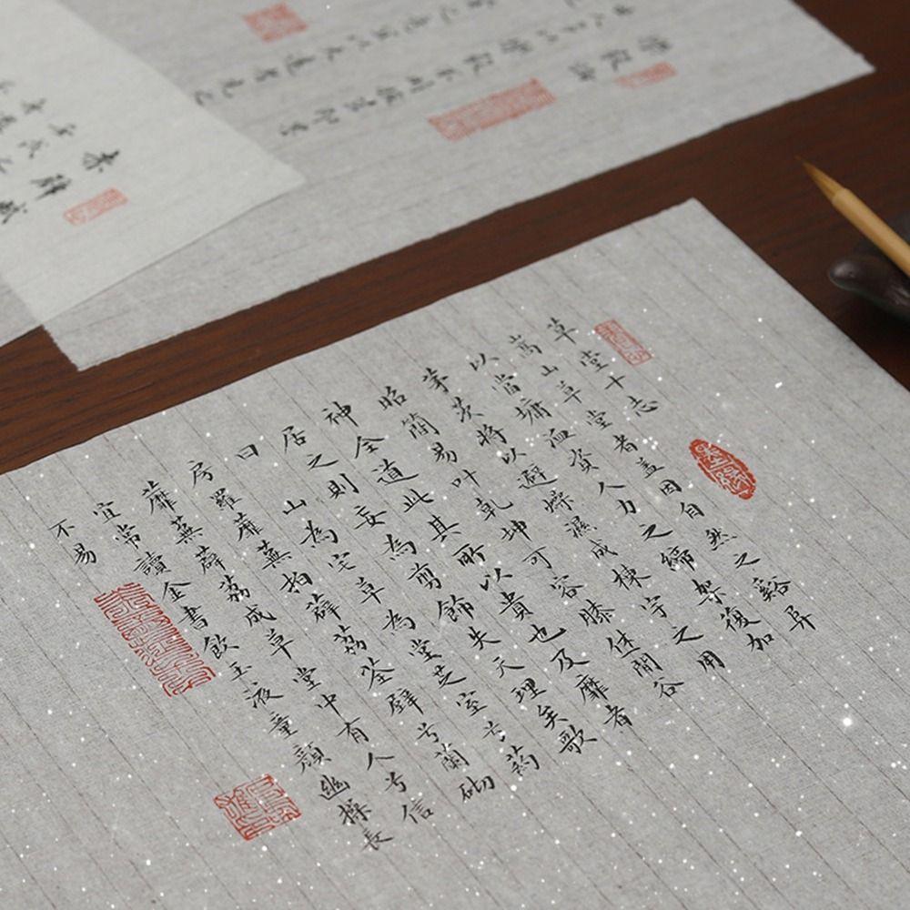 Extra Thin Mica Ripe Xuan Paper White Translucent Calligraphy Painting Paper  for Running Script