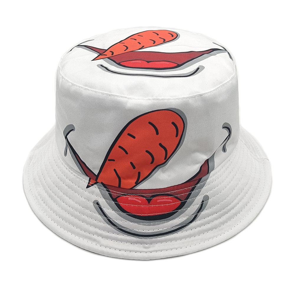 Cute Snowman Print Bucket Hat for Men Women Summer Travel Beach Sunscreen Panama Unisex Casual Fashion Decorate Fisherman Caps
