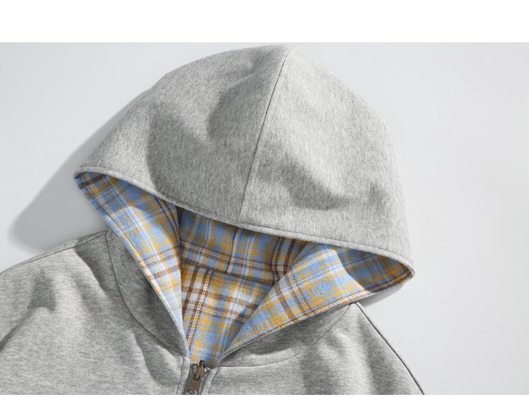 2024 Men's Double-Sided Hoodie Cardigan - Autumn/Winter Loose Fit, Plus Size, Unisex Casual Top