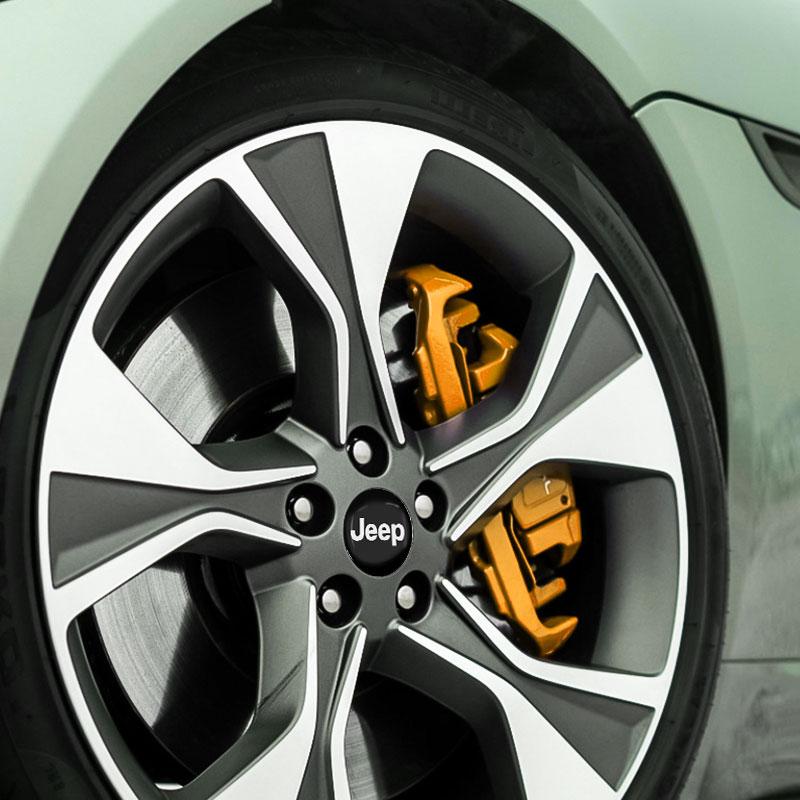 4 Stück 60MM Auto Radmitte Nabenkappe Autozubehör für Jeep JK Gladiator Compass Renegade Grand Cherokee Wrangler