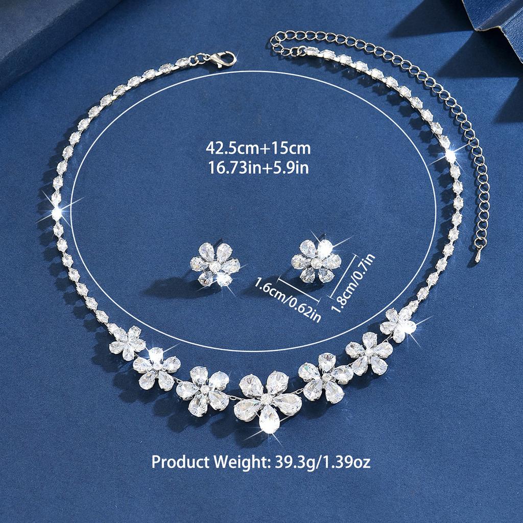 Classic Fashion Fashion Accessories, Necklace, Earrings, Two Piece Set, Wedding Match, Wedding Accessories, Female