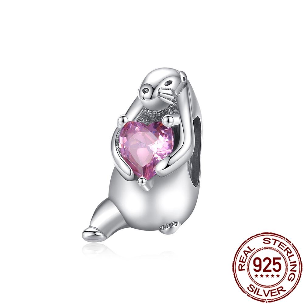 New Charms Copper Cat Dog Flamingo Chameleon Axolotl Animal Beads Fit Bracelet Necklace Women Diy Jewelry