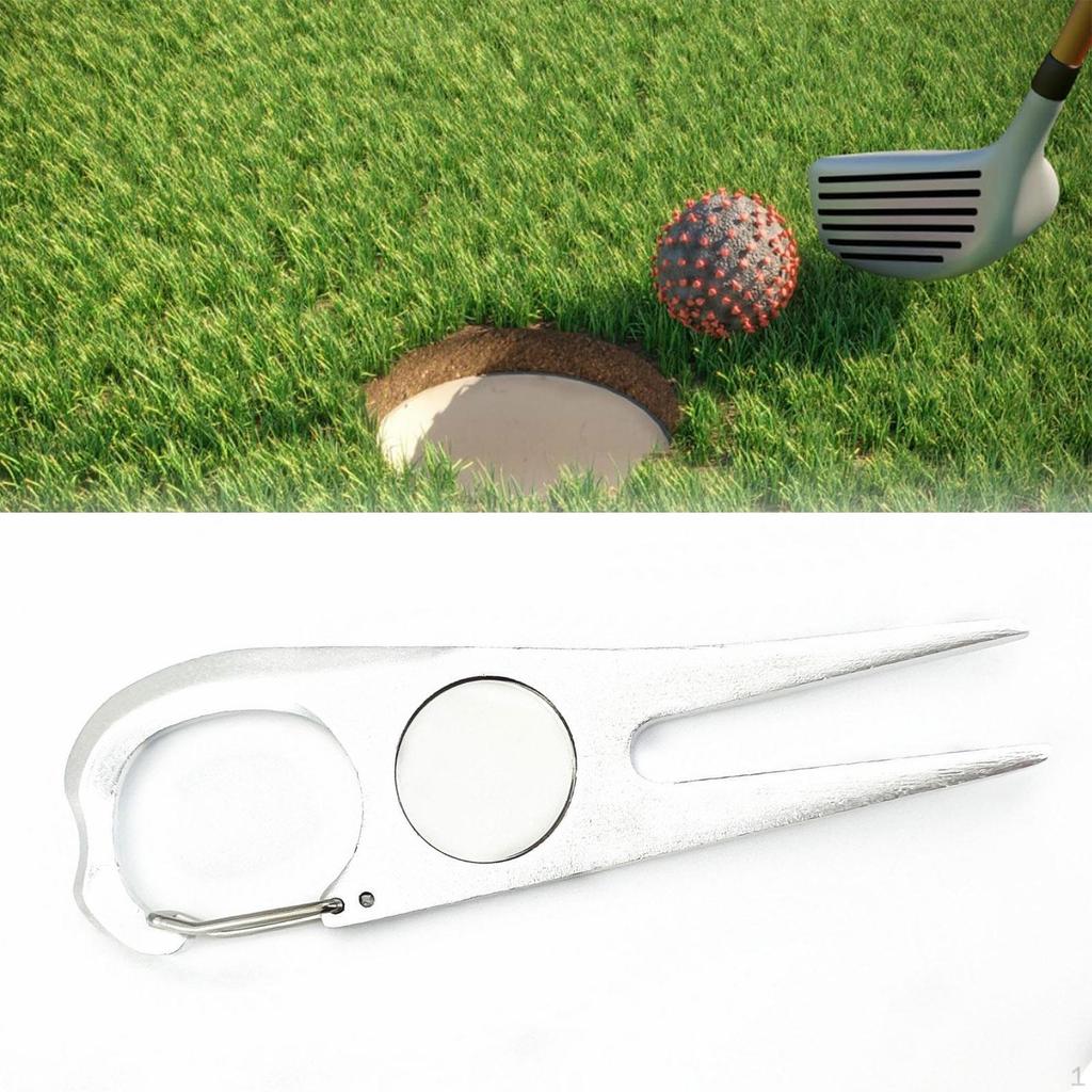 Golf Divot Repair Tool Green Fork Groove Cleaner Lightweight Replacement Accessories Stainless Steel