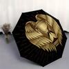 Golden Hour Wings: Timeless Elegance StickerUmbrella, Portable 3-Fold Umbrella for Men & Women,Christmas Gift ES106