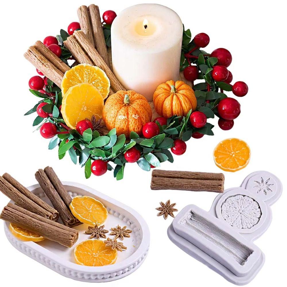 Lemon Design 3D Silicone Mold Star Anise Pattern Cinnamon Shape Christmas Mold Reusable Nuts Texture Cupcake Mold Candy Making