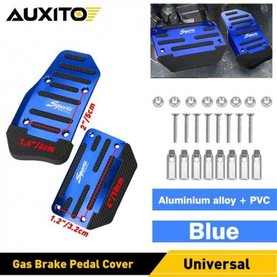 Universal Automatic Brake Foot Gas Pedal Throttle Pad Cover Auto Parts Car Blue