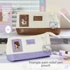Multi Function Fabric Pencil Pouch With Card Slot And Keychain For Office And School