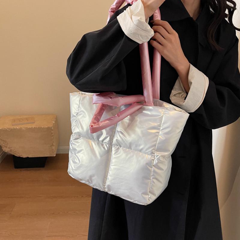 Handbag Female Large-capacity Bag Female New Tide Fashion Shoulder Bag Fall And Winter Shopper Puffer Tote Bag