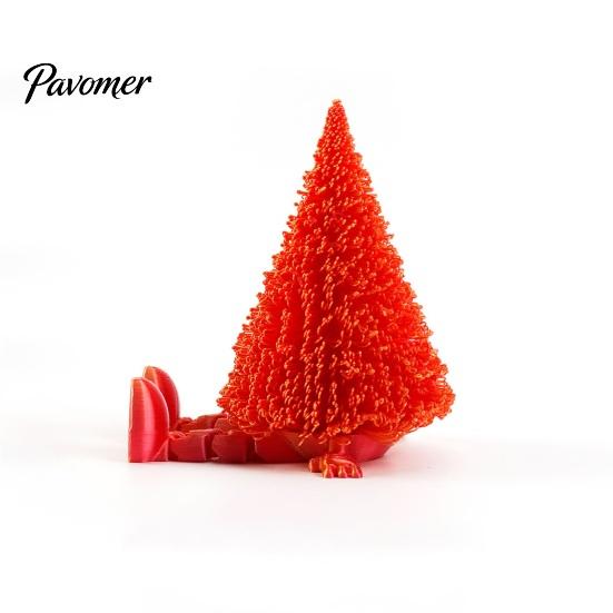 Unique Creative Christmas Gifts Tree Figure, Flexible Movable Joints 3D Printed Holiday Atmosphere Decorations Ornament, Festive Figure for