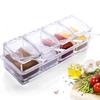 Four In One Waterproof and Moisture Proof Clear Seasoning Storage Container with Spoons