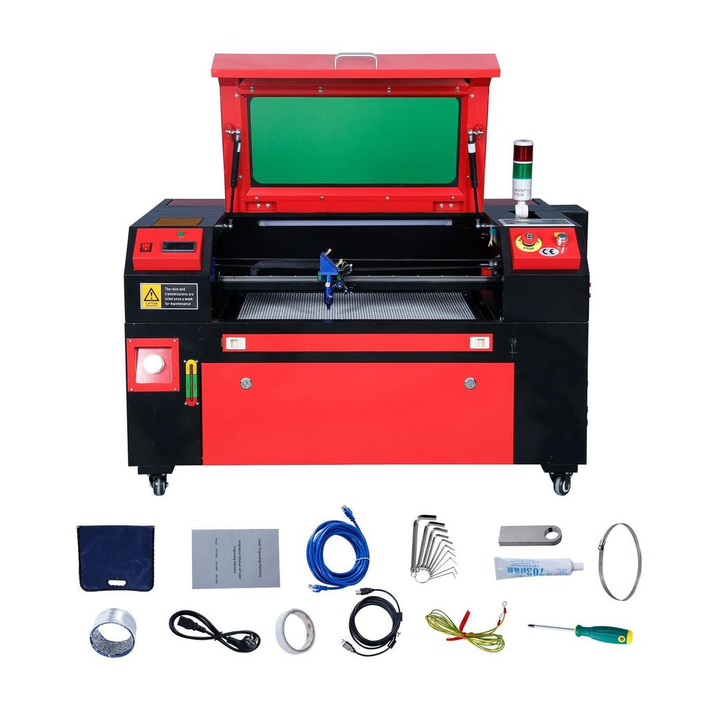 CO2 Laser Cutting Engraving Machine - Compact Type - Worktable Size 40x60 Cm - Power 60 Watts
