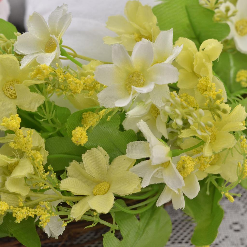 36cm Artificial Peony Wreath Faux Flower Door Wall Decor for Home Wedding