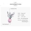 WOSTU Blume Elf Charme 925 Sterling Silber Rosa Zirkon Fee Perle Fit Original Armband Anhänger Geschenk