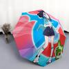 Cute Liko  pattern, automatic folding umbrella, portable and foldable design, 8 ribs, a Christmas or birthday gift.
