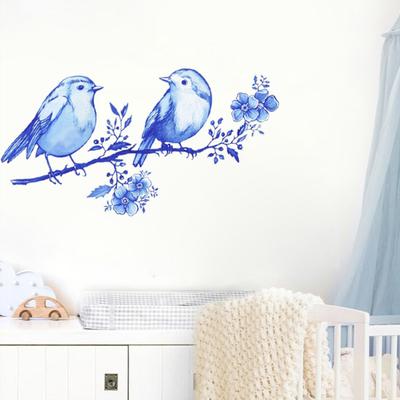 Uccellini sui Rami degli Alberi Adesivo Murale Rimovibile Uccelli Adesivi Murali Stacca e Attacca Affreschi Artistici per Bambini Ragazzi Ragazze Camera da Letto Soggiorno Asilo