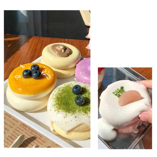 Stress Relief Souffle Squeeze Toy Matcha Chocolate Peach Blueberry Strawberry Cake Sensory Toy Simulated Dessert Pinch