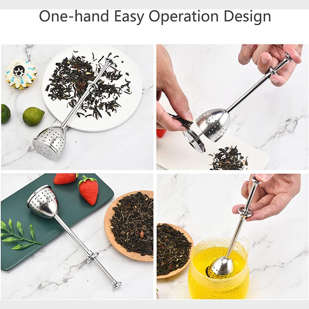 Tea Infuser Stainless Steel Strainer Reusable Handle Handmade Multifunctional Filter Home Restaurant